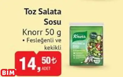 KNORR TOZ SALATA SOSU KNORR TOZ SALATA SOSU